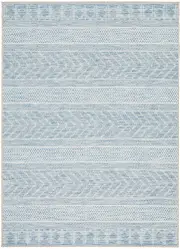 Tash Blue Boho Tribal Outdoor Rug