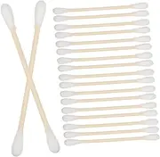 MUCKLILY 100 Pcs Multifunctional Cotton Swabs Double-ended for Ear Cleaning Makeup and Electronics Soft Bamboo Sticks