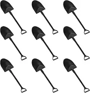 100 Pcs Mini Dessert Shovels Pudding Yogurt Spoons Sugar Cake Shovel Plastic Ice Cream Spoons Birthday Party Supplies Black