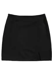 [Verdusa] Women's Split Hem Zipper Side Bodycon Mini Skirt