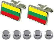 [Select Gifts] Shirt Dress Studs Lithuania Flag Cufflinks