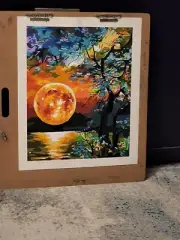 DIY Paint by Numbers for Adults Beginner, Moon Easy Paint by Numbers for Beginn