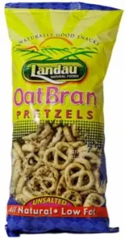 Landau Organic Oat Bran Pretzels Unsalted, 8 oz.