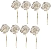 Cabilock 8Pcs Rattan Aroma Diffuser Sticks Essential Oil Refill Sticks for Home Fragrance Natural Handmade Scent Reeds Decorative Dried Flower Design for Relaxation and Interior