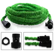 NEW HOT! 75 Feet 75FT Expandable Flexible Garden Lawn Water Hose Nozzle Green
