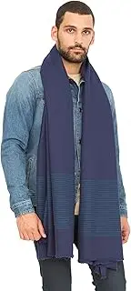 [likemary] Wool Scarf for Men - Winter Scarf Mens - Merino Wool Blanket Scarf - Ethical Gifts for Him - Twill Stripes