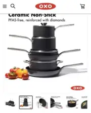 Brand New OXO 10pc Ceramic Pro Non-Stick Cookware Set