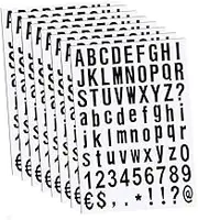 ADOCARN 10Sheets Self Adhesive Number Alphabet Stickers Decals for Signs Labels and Address Numbers Durable UV Resistant for Indoor Outdoor Use