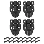 4Pcs Duck-Billed Toggle Hasp Latch, Chest Latch with Mounting Screws, Black
