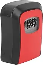 Combination Lockbox, ABS Key Lock Box Proof Wall Mount for Garages Emergency Entrances (Red (Without Dust Cover))