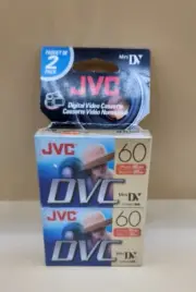 2 Pack JVC, DVC, 60, LP Mode 90, Mini DV, DVM60ME, New & Sealed