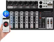 Professional Audio Mixer,6 Channel Audio Interface Sound Board Mixing Console Sy