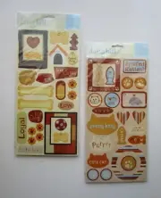 2 NEW DAISY HILL Diecut Acid-Free Chipboard Shapes Dogs Cats "Bow Wow" & "Meow"