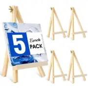 5 Pack 9In Wood Easels,Tabletop Painting Display Easels, Painting Party Easel...