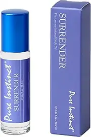 Pure Instinct SURRENDER Roll-On The Original Pheromone Infused Body Oil Perfume Fragrance EdP Parfum - For Her Women - TSA Ready 10.2ml / 0.34 fl oz