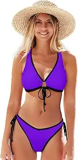[Joisal] Black Women Bikini Triangle Tie String Thong Sexy Bikini