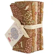 Patchwork Quilting Fabric Tilda Sanctuary Caramel Ochre FQ 5 Pack