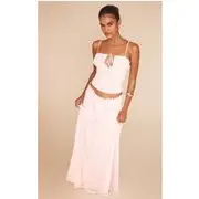 Pink Chiffon Floaty Maxi Skirt, Pink