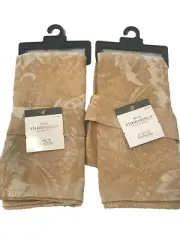 SET 4 THRESHOLD Beige Damask Dinner Napkins 20"x20" NWT Target Poly Cotton