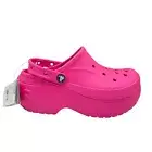 Crocs Women's Mega Wedge Platform Clog Size 8 Electric Pink Slip-on Style
