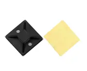 100pcs Self Adhesive Cable Wire Zip Tie Mounts Base Clamps Clips Black 20X20MM