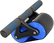 Totority 1PC Automatic Kick Back Abdominal Exercise Roller Sturdy Fitness Device for Core Strength Training for Beginners and Pros Blue Color for Workouts