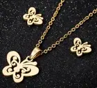 Butterfly Necklace & Earrings Gift Set - gift for her
