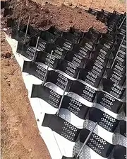 Permeable Gravel Ground Grid for Slope Mud Control, Polyethylene Earthwork Honeycomb Driveway Stabilization Grids for Landscaping Parking Lots Yard(2x6m/6.5x19.7ft)
