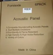[6 PACK] Soundproofing Acoustic BEVEL Foam Tiles Wall Panels 12" X 12" X 0.4