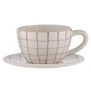 Ladelle Carnival Stoneware 9cm Cup & 15cm Saucer Set Drinking Tea/Coffee Lilac