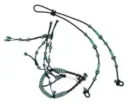 Black Charro Bosal Charro Cabresto Riendas Headstall