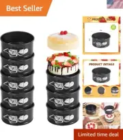 25 Pcs 4 Inch Springform Pan Mini Springform Pan Small Leakproof Round Cake P...