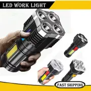 Portable LED Flashlight USB Rechargeable Camping Working Light COB Lamp Lantern