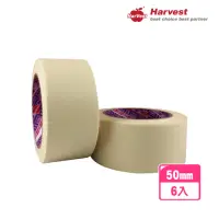 在飛比找momo購物網優惠-【HarVest】美紋膠帶 50mm*40M-6入(和紙膠帶