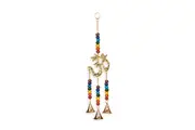 Om Brass Chakra Hanging Bell Wind Chime Wicca Symbol Metaphysical 7 Chakras