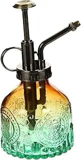 POPETPOP Vintage Embossed Glass Watering Can Sprayer Gradient Leakproof Spray Bottle for Gardening Home and Outdoor Use Comfortable Grip and Capacity