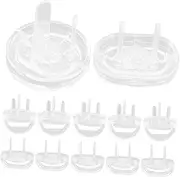 HOMSFOU 1 Set Socket Protector Plugs Safety Proofing Switch Surge Childproof Power Cord Electrical Cable Sliding Door Lock Kit Hider Products Flame Retardant Material