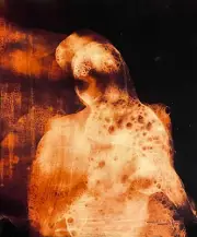 Tonito Original painting.APPARITIONED.Organic surrealism.Otherworldly unique art