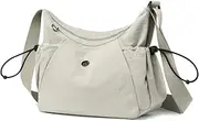 [Sanxiner] Crescent Crossbody Bags for Women,Nylon Slouchy Sling Hobo Bag Water Repellent Shoulder Handbag Cross body Purse