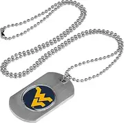 LinksWalker Unisex West Virginia Mountaineers - Dog Tag LW-CO3-WVM-DTAG, Silver, One Size