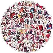 OYZX 100Pcs Hazbin Hotel Cartoon Sticker, Funny Cartoon Movie Waterproof Vinyl Decal for Teen Kids Girl Water Bottle Laptop Phone Skateboard Guitar Notebook Computer Luggage