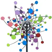 Garden Metal 225cm Colourful Windmill Outdoor Ornament Yard Patio Home Decor