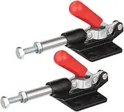Set of 2 Plunger Stroke Metal Push Pull Toggle Clamps Straight-Line Action Clamps 32mm 227Kg 500 Lbs