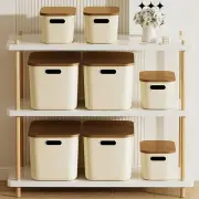 with Lid Handle Storage Basket for Wardrobe Home Office