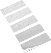Beavorty 5 Sheets Nail Stamp Board Nail Stencils Nail Art Plates Nail Design Plates Metal Stencils Manicure Kits Nail Art Stamping Plates Metal Stamps Gel kit Petal Stainless Steel Vintage