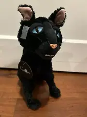 Coraline Black Cat Companion Plush Figure Plushie Doll Posable Head Tail NEW