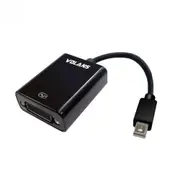 Volans Mini DisplayPort to DVI M-F Converter, Black - Support VGA, SVGA, XGA, SXGA and UXGA