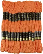 Anchor Stranded Cotton Thread for Cross Stitch/ Embroidery Color- Orange 323