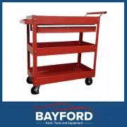 3 TIER STEEL TOOL CART TROLLEY GARAGE WORKSHOP STORAGE ORGANIZER DRAWER