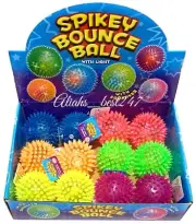 Spikey Bouncy Ball Flashing Light Up Novelty Sensory Toy Party Bag Filler.